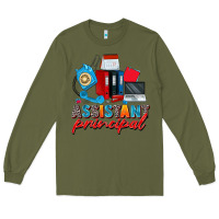 Army Green assistant principal Long Sleeve Tee - Zillion Design Studio
