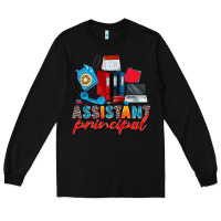 Black assistant principal Long Sleeve Tee - Zillion Design Studio