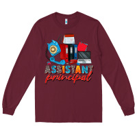 Burgundy assistant principal Long Sleeve Tee - Zillion Design Studio