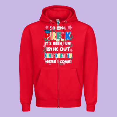So Long Pre K Zipper Hoodie Designed By Jahusdesignshop