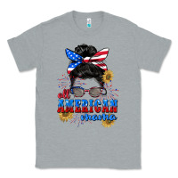 Heather Grey All American Mama 4th of July Classic Tee - CowGirlArtShop