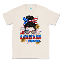 Natural All American Mama 4th of July Classic Tee - CowGirlArtShop