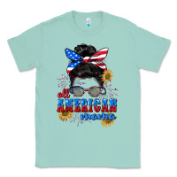 Seafoam All American Mama 4th of July Classic Tee - CowGirlArtShop