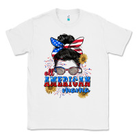 White All American Mama 4th of July Classic Tee - CowGirlArtShop