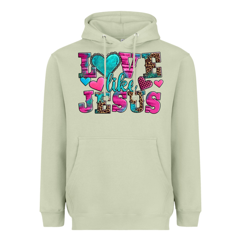 Love Like Jesus Valentine's Day Heavyweight Hoodie by AdoDesignShop | Teevron