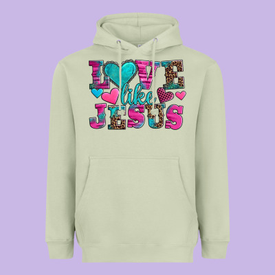Love Like Jesus Valentine's Day Heavyweight Hoodie Designed By Adodesignshop