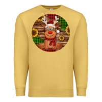 Antique Gold Cute reindeer Christmas Premium Sweatshirt - Jasminsmagicworld