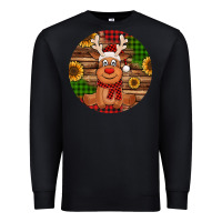 Black Cute reindeer Christmas Premium Sweatshirt - Jasminsmagicworld