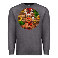 Charcoal Heather Cute reindeer Christmas Premium Sweatshirt - Jasminsmagicworld