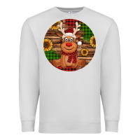 Dove Grey Cute reindeer Christmas Premium Sweatshirt - Jasminsmagicworld