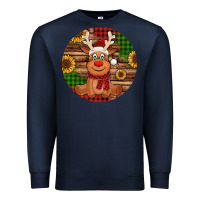 Navy Cute reindeer Christmas Premium Sweatshirt - Jasminsmagicworld