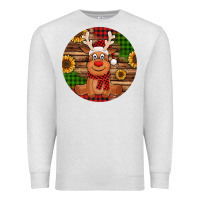 Oatmeal Heather Cute reindeer Christmas Premium Sweatshirt - Jasminsmagicworld
