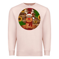 Pale Pink Cute reindeer Christmas Premium Sweatshirt - Jasminsmagicworld