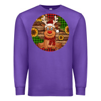 Purple Cute reindeer Christmas Premium Sweatshirt - Jasminsmagicworld
