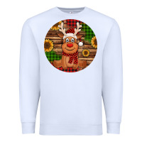 White Cute reindeer Christmas Premium Sweatshirt - Jasminsmagicworld
