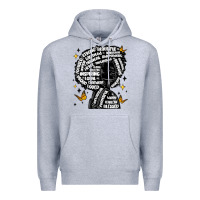 Heather Grey black woman quotes Premium Hoodie - MaliasSmallBusiness