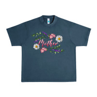 Midnight Navy floral mother Urban Heavy Tee - RanaPortraitStore