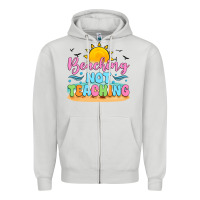 Dove Grey beaching not teaching black back Zipper Hoodie - JahusDesignShop