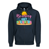 Navy beaching not teaching black back Zipper Hoodie - JahusDesignShop