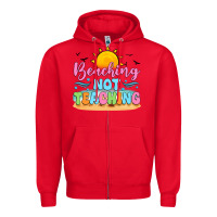 Red beaching not teaching black back Zipper Hoodie - JahusDesignShop