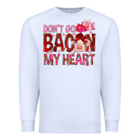 White dont go bacon my heart Premium Sweatshirt - NancyCooperArtShop