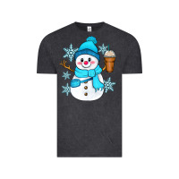 Vintage Black cute snowman Vintage Tee - Zillion Design Studio