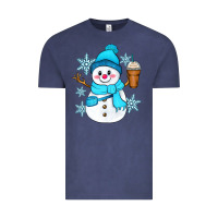 Vintage Denim cute snowman Vintage Tee - Zillion Design Studio