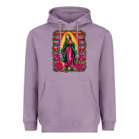 Lavender our lady of guadalupe serape background Heavyweight Hoodie - Artiststas