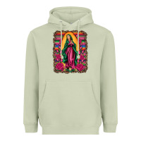 Matcha our lady of guadalupe serape background Heavyweight Hoodie - Artiststas