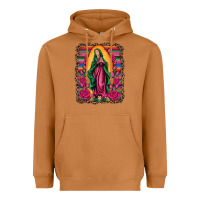 Meerkat our lady of guadalupe serape background Heavyweight Hoodie - Artiststas