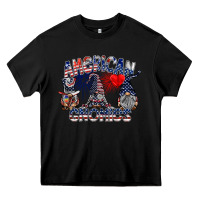 Black amerikan gnomies Heavy Core Tee - SublimationCraftShop