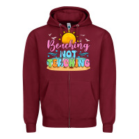 Burgundy beaching not teaching Zipper Hoodie - JahusDesignShop