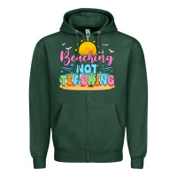 Sports Green beaching not teaching Zipper Hoodie - JahusDesignShop