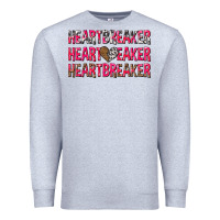 Heather Grey heartbreaker with leopard and cowhide Premium Sweatshirt - NancyCooperArtShop