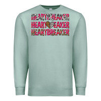Seafoam heartbreaker with leopard and cowhide Premium Sweatshirt - NancyCooperArtShop