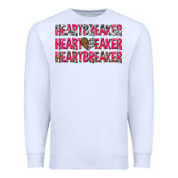 White heartbreaker with leopard and cowhide Premium Sweatshirt - NancyCooperArtShop