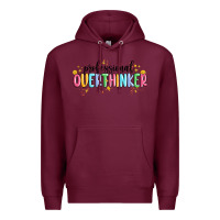 Burgundy professional overthinker Premium Hoodie - MaliasSmallBusiness