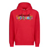 Red professional overthinker Premium Hoodie - MaliasSmallBusiness