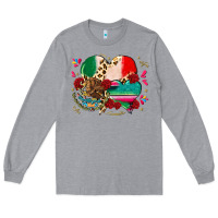 Heather Grey mexican hearts Long Sleeve Tee - CTS Tumbler Store