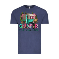 Vintage Denim glamper way too boujee for tents 2 Vintage Tee - RanaPortraitStore