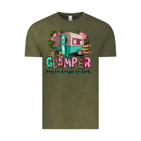 Vintage Olive glamper way too boujee for tents 2 Vintage Tee - RanaPortraitStore