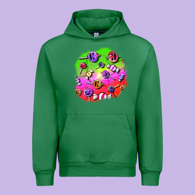 Halloween Candy  Patches Urban Hoodie Designed By Bundleandbundleshop