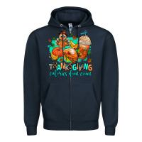 Navy thanksgiving calories dont count Zipper Hoodie - AdoDesignShop
