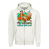 Oatmeal Heather thanksgiving calories dont count Zipper Hoodie - AdoDesignShop
