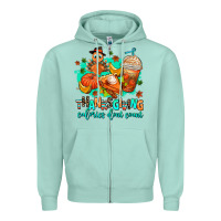 Seafoam thanksgiving calories dont count Zipper Hoodie - AdoDesignShop