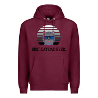 Burgundy Best Cat Dad Ever Premium Hoodie - Bettercallsaul