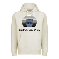 Oatmeal Heather Best Cat Dad Ever Premium Hoodie - Bettercallsaul