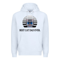White Best Cat Dad Ever Premium Hoodie - Bettercallsaul
