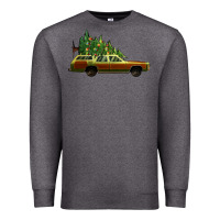 Charcoal Heather christmas vacation car Premium Sweatshirt - Jasminsmagicworld