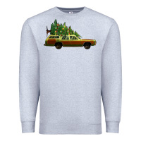 Heather Grey christmas vacation car Premium Sweatshirt - Jasminsmagicworld
